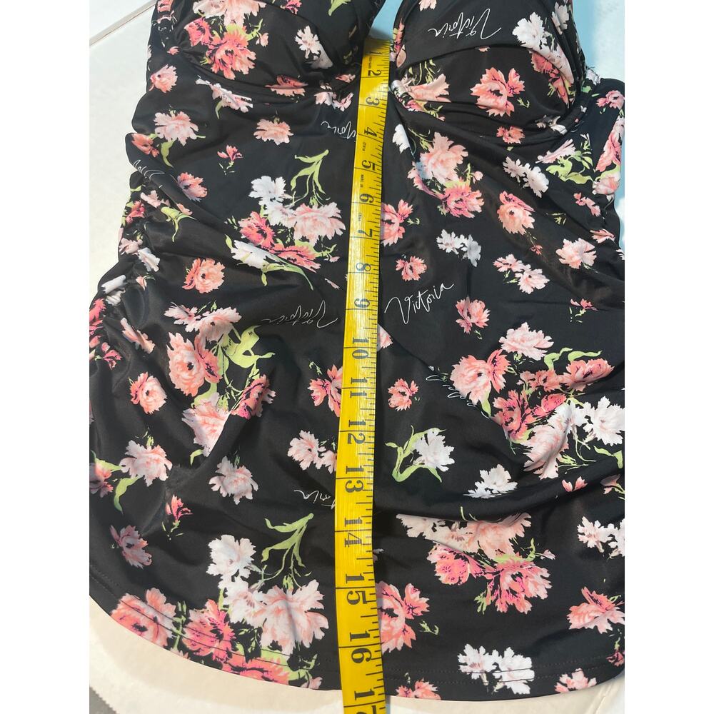 Victoria’s Secret Floral Black One-Piece tankini top, 38C - Picture 9 of 9